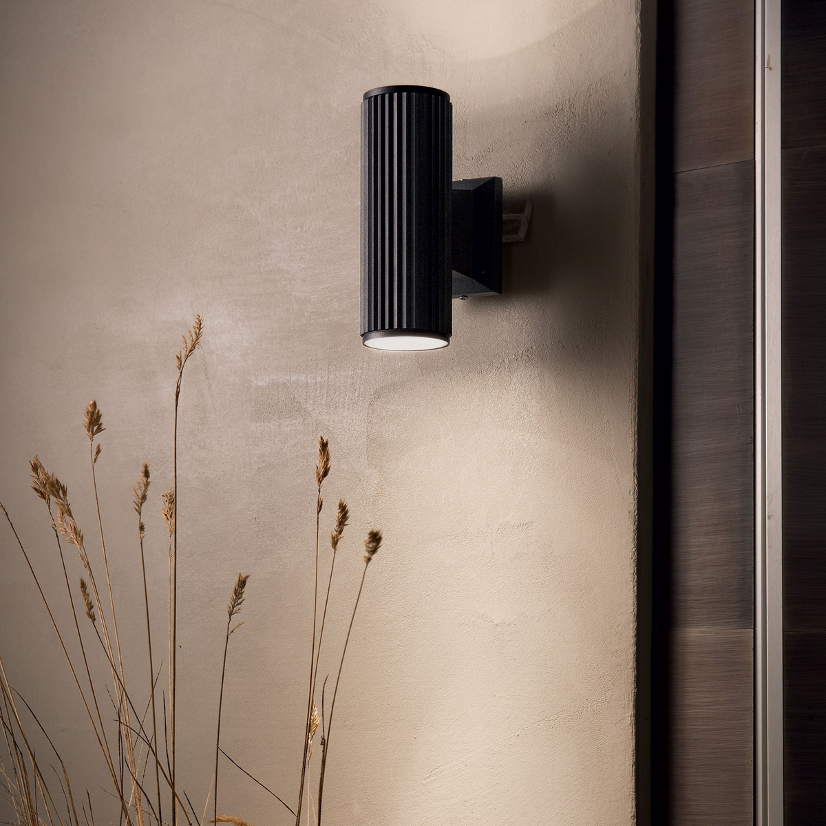 Aplică de exterior Ideal Lux Base AP2, negru, 129433