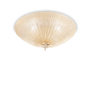 Plafonieră Ideal Lux Shell PL4, chihlimbar, 140186
