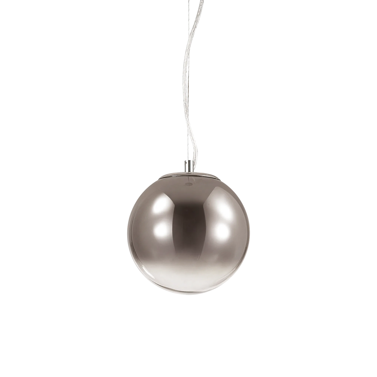 Pendul Ideal Lux Mapa Clear SP1, crom, degradé, Ø30 cm, 140728