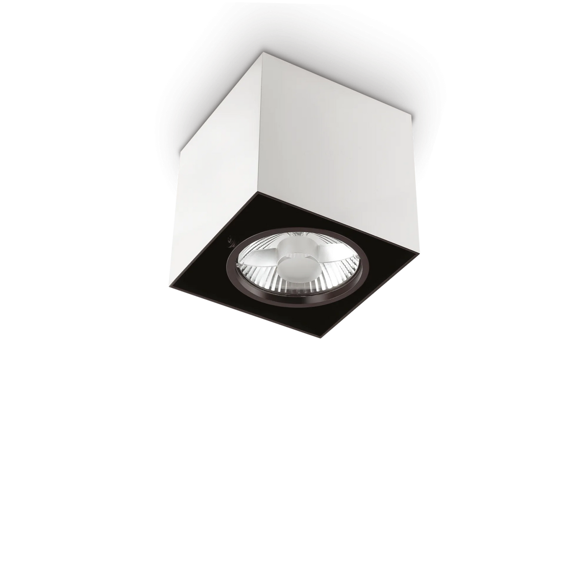 Plafonieră Ideal Lux Mood PL1 Square, alb, Ø15 cm, 140933