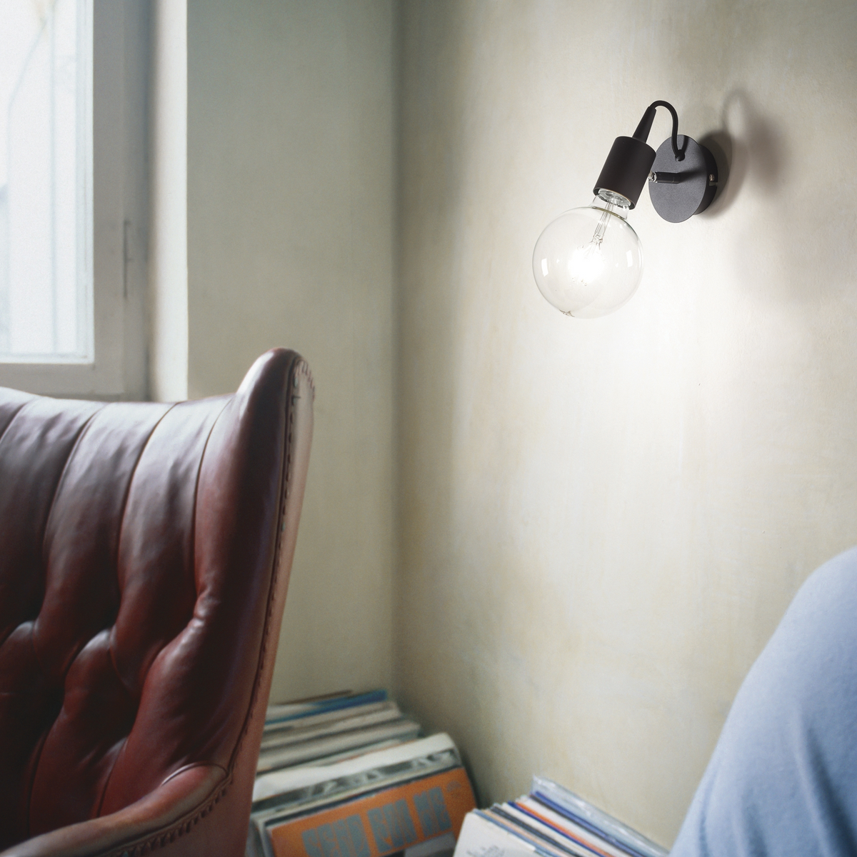 Aplică Ideal Lux Edison AP1, negru, 148908
