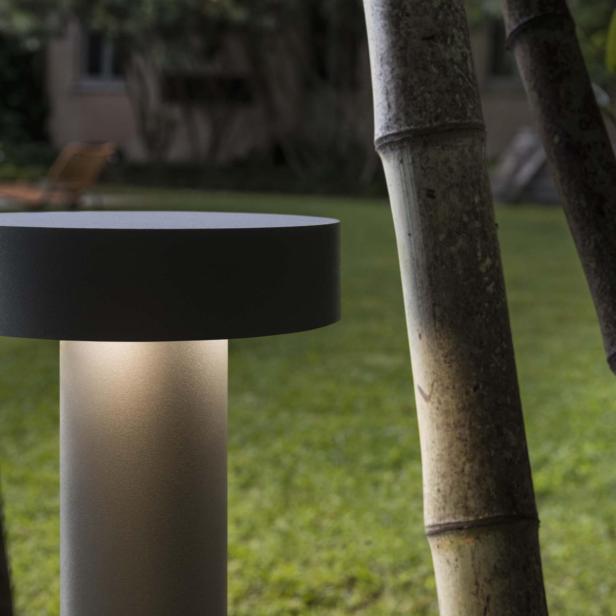 Stâlp de iluminat exterior Ideal Lux Tesla PT4, antracit, H60 cm, 153193