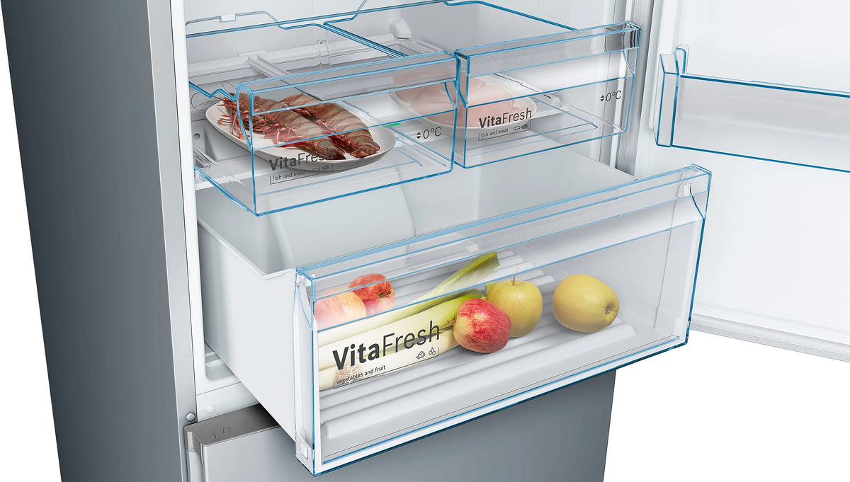 Combină frigorifică Bosch KGN49XLEA, Seria 4, 438 l, Total No Frost, inox