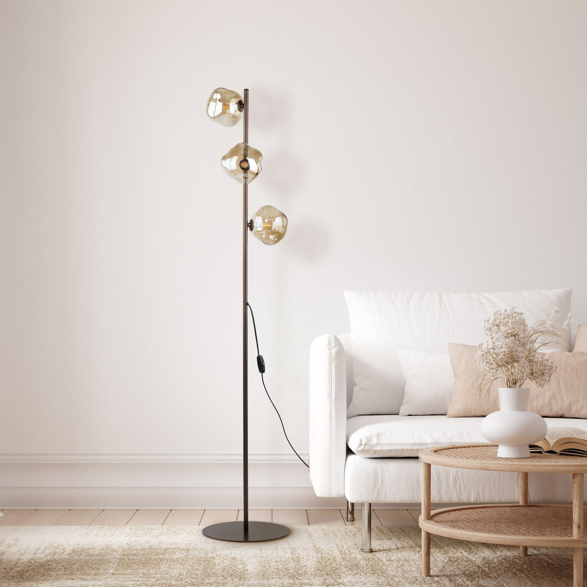 Lampadar TK Lighting Lava, maro, 3 x G9, 16150
