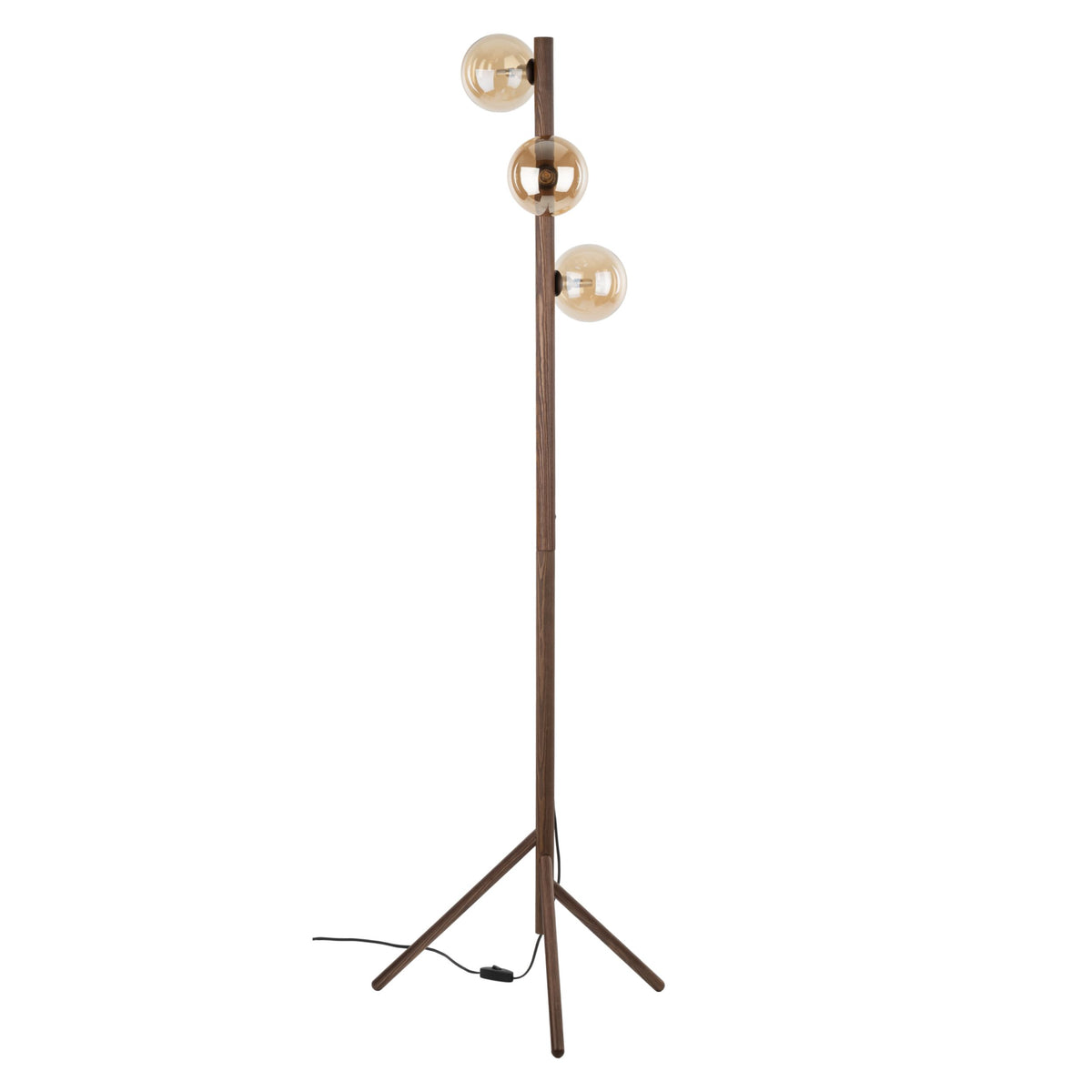 Lampadar TK Lighting Estera, lemn, nuc, chihlimbar, 3 x G9, 16151