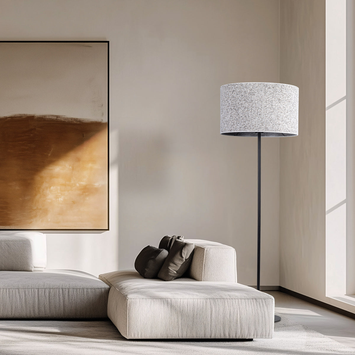 Lampadar TK Lighting Vellum, negru, 16166