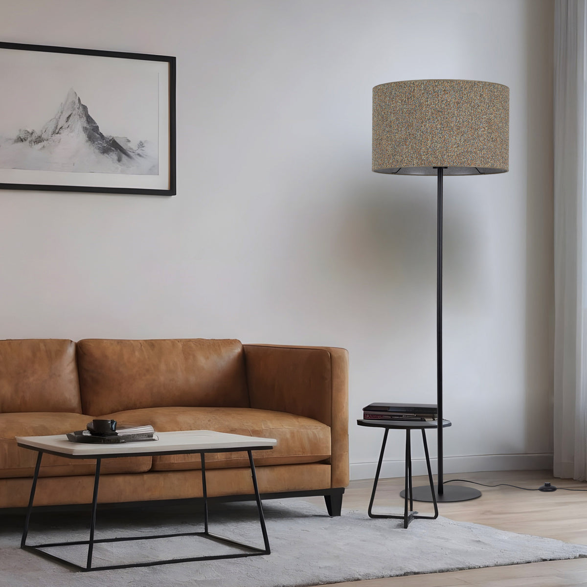 Lampadar TK Lighting Vellum Multicolor, negru, 16167