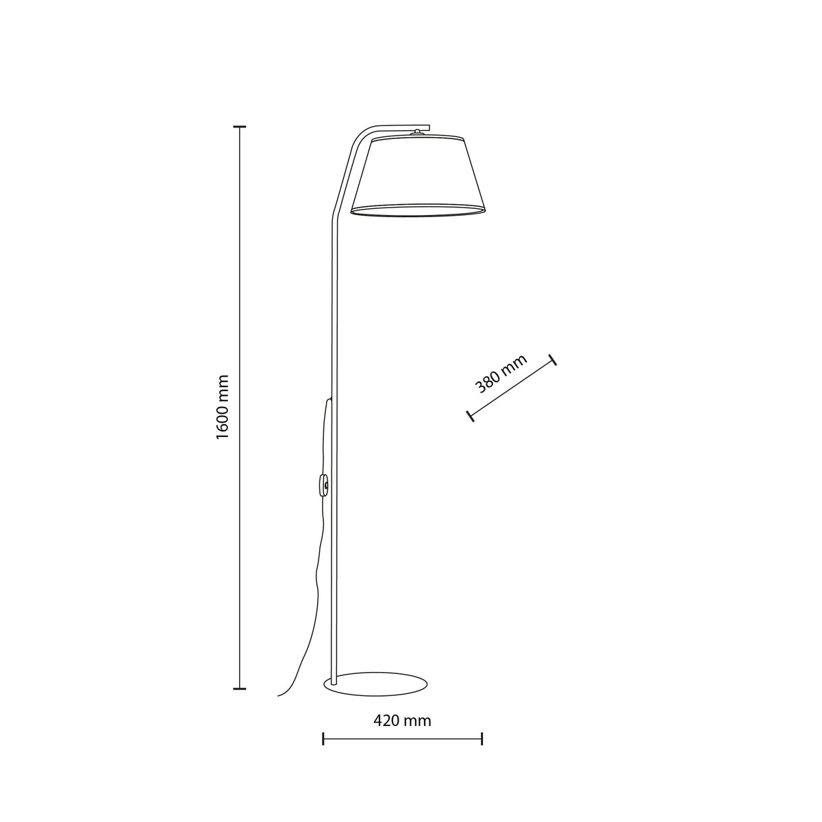 Lampadar TK Lighting Formo, nisip, 16184