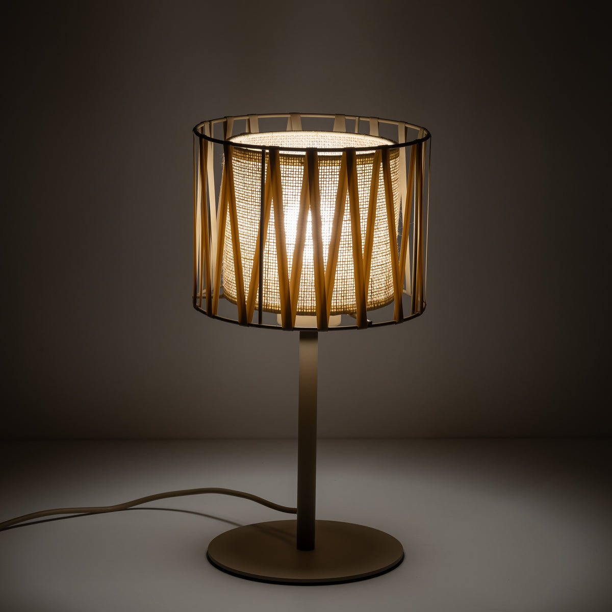 Veioză TK Lighting Harmony, nisip, iută, 16198