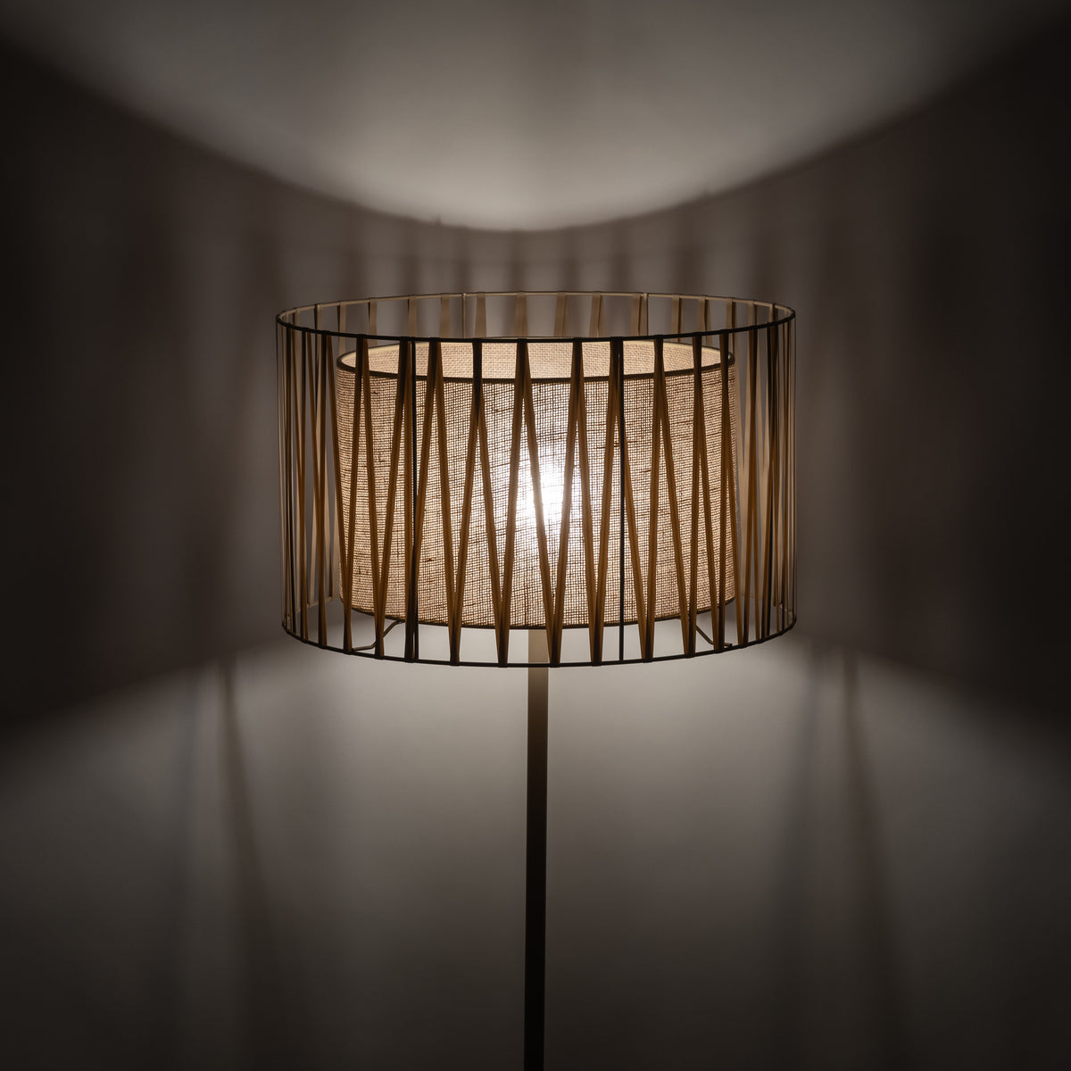 Lampadar TK Lighting Harmony, nisip, iută, 16199