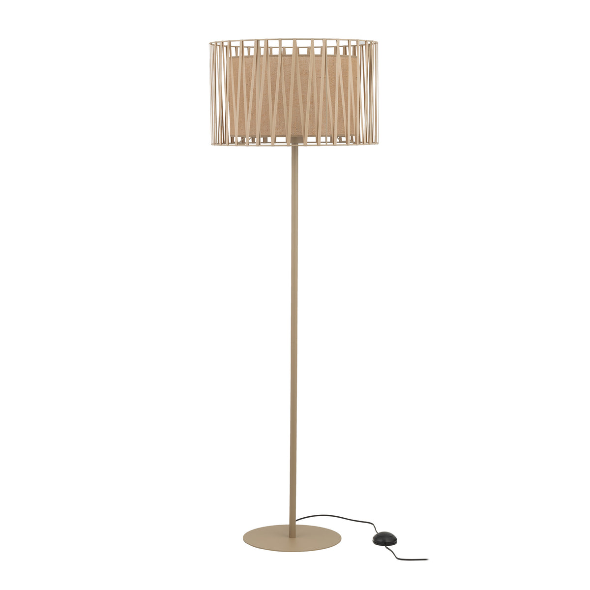 Lampadar TK Lighting Harmony, nisip, iută, 16199