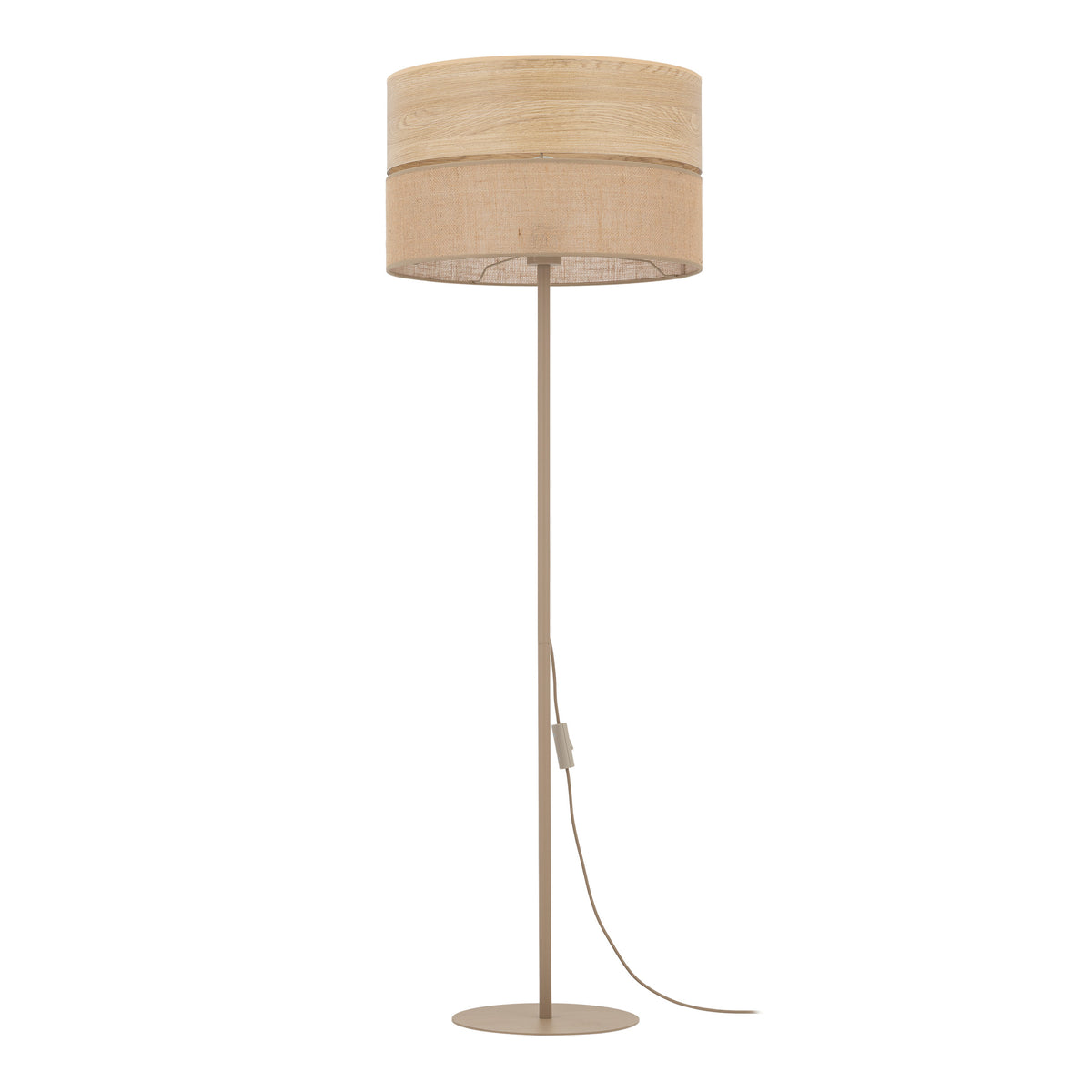 Lampadar TK Lighting Dorma, lemn, iută, 16226