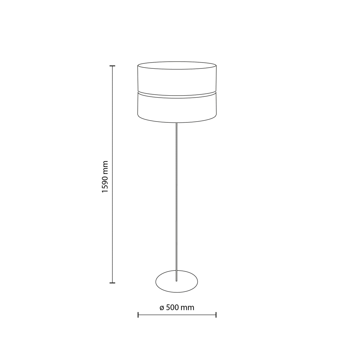 Lampadar TK Lighting Dorma, lemn, iută, 16226