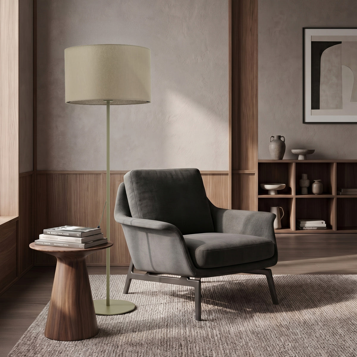 Lampadar TK Lighting Dalum, oliv, 16228