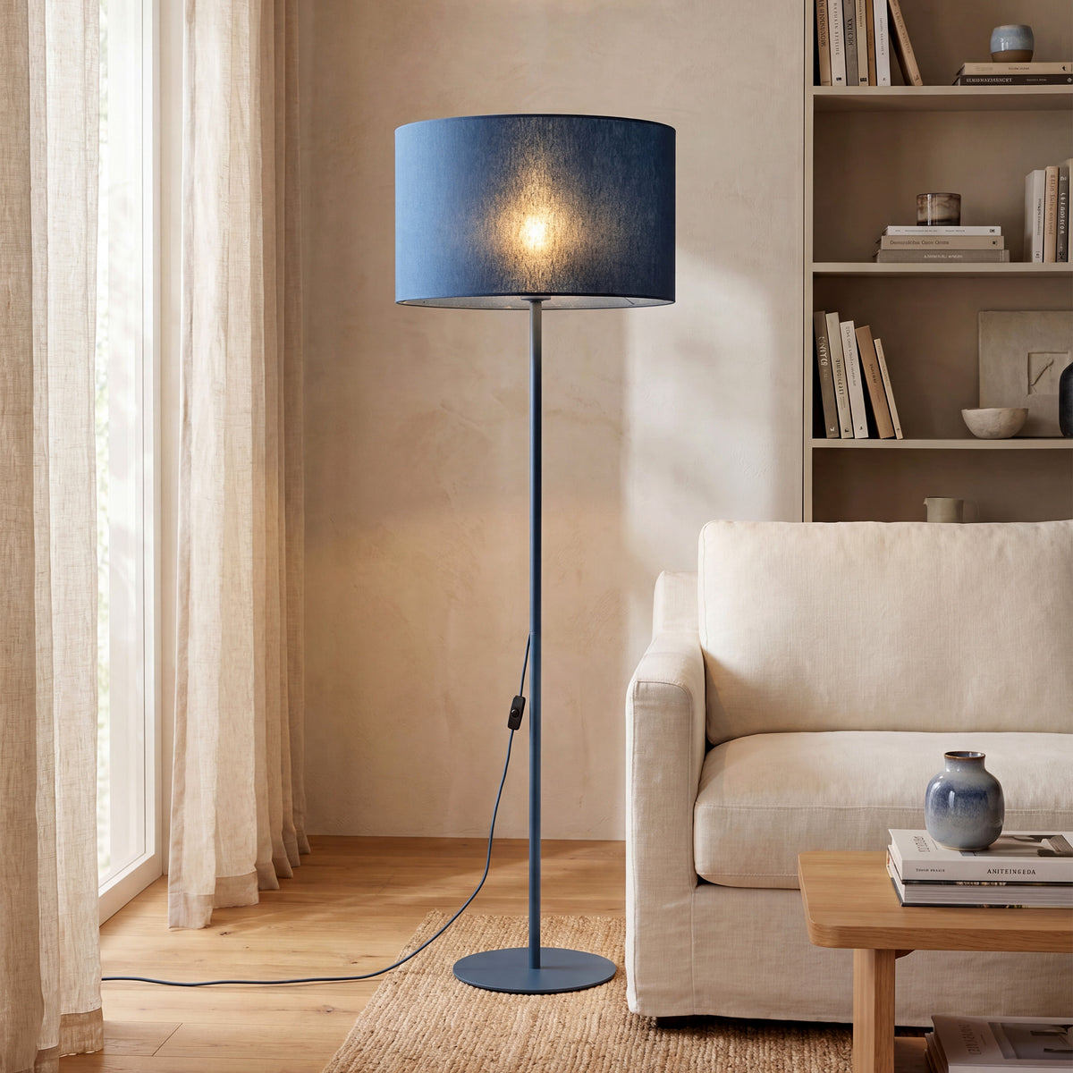 Lampadar TK Lighting Dalum, bleumarin, 16229