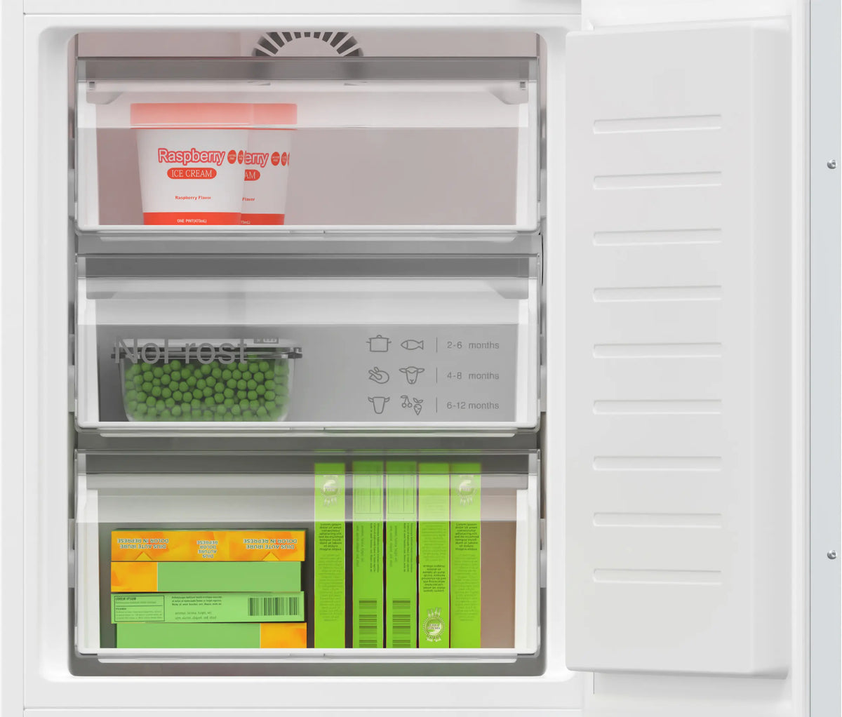 Combină frigorifică încorporabilă Bosch KIN86VFE0, Seria 4, 260 l, No Frost