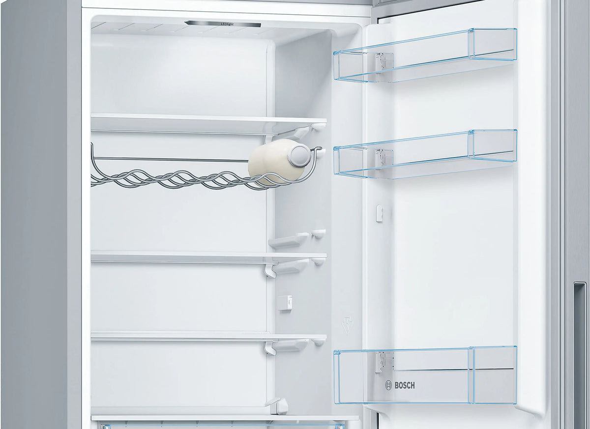 Combină frigorifică Bosch KGV36VLEA, Seria 4, 308 l, inox