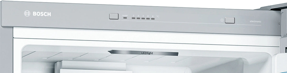 Combină frigorifică Bosch KGV36VLEAS, Seria 4, 308 l, inox