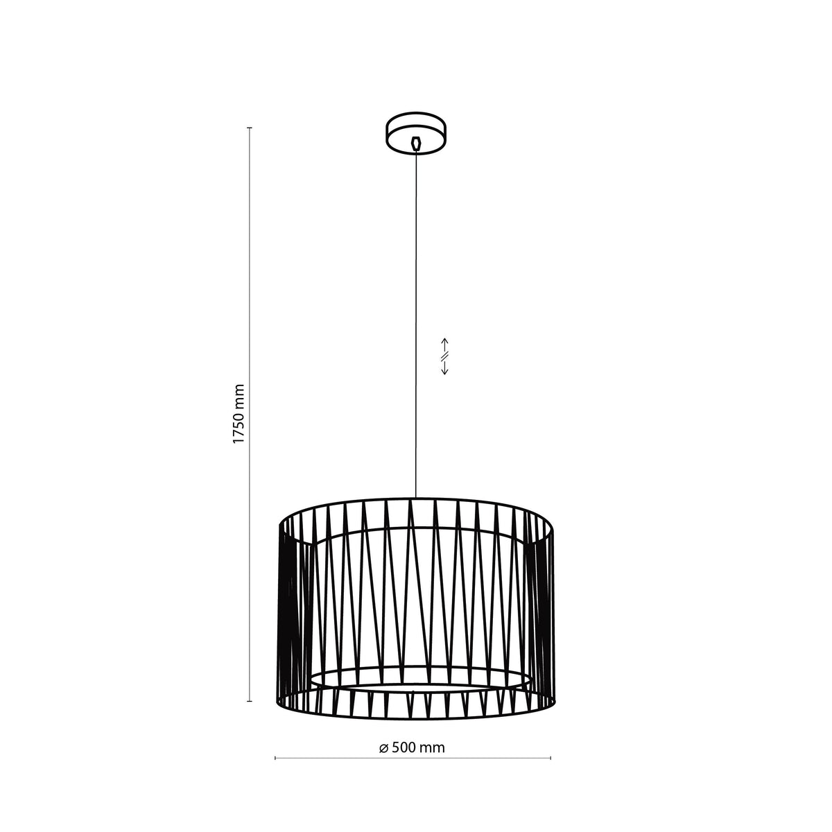 Lustră TK Lighting Harmony 3, negru, 3 x E27, 1655