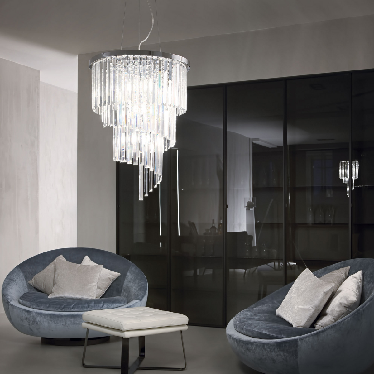 Lustră Ideal Lux Carlton SP12, crom, 166247