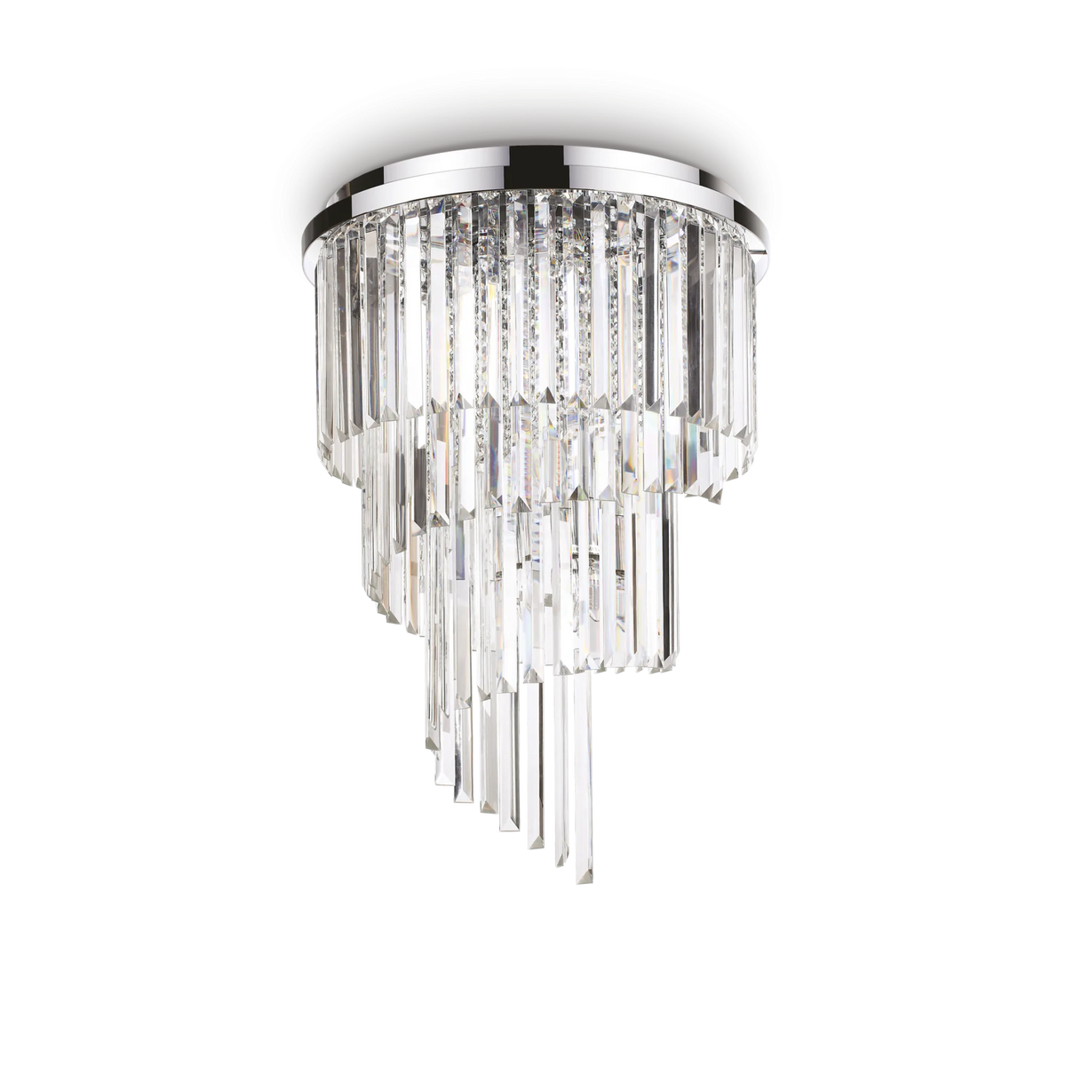 Plafonieră Ideal Lux Carlton PL12, crom, 168937