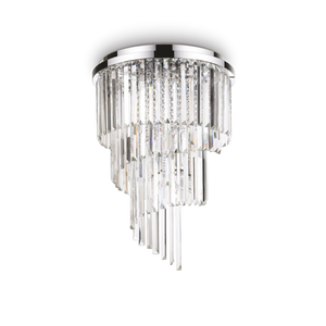 Plafonieră Ideal Lux Carlton PL12, crom, 168937