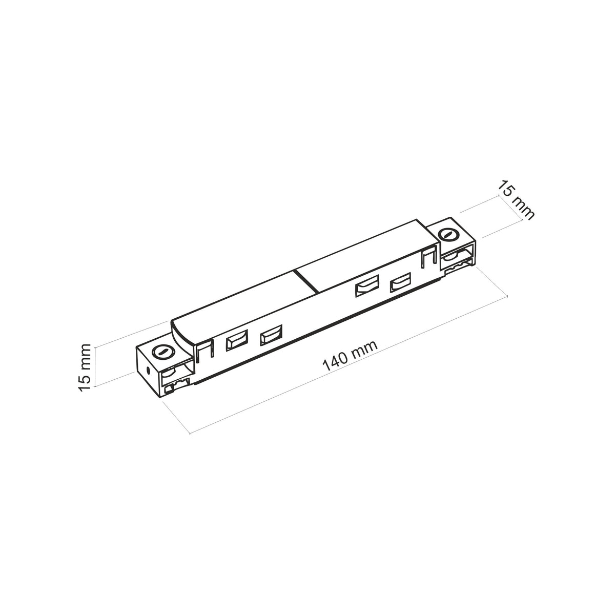 Conector pentru șină TK Lighting Magnetic Easy Drept, alb, 18022