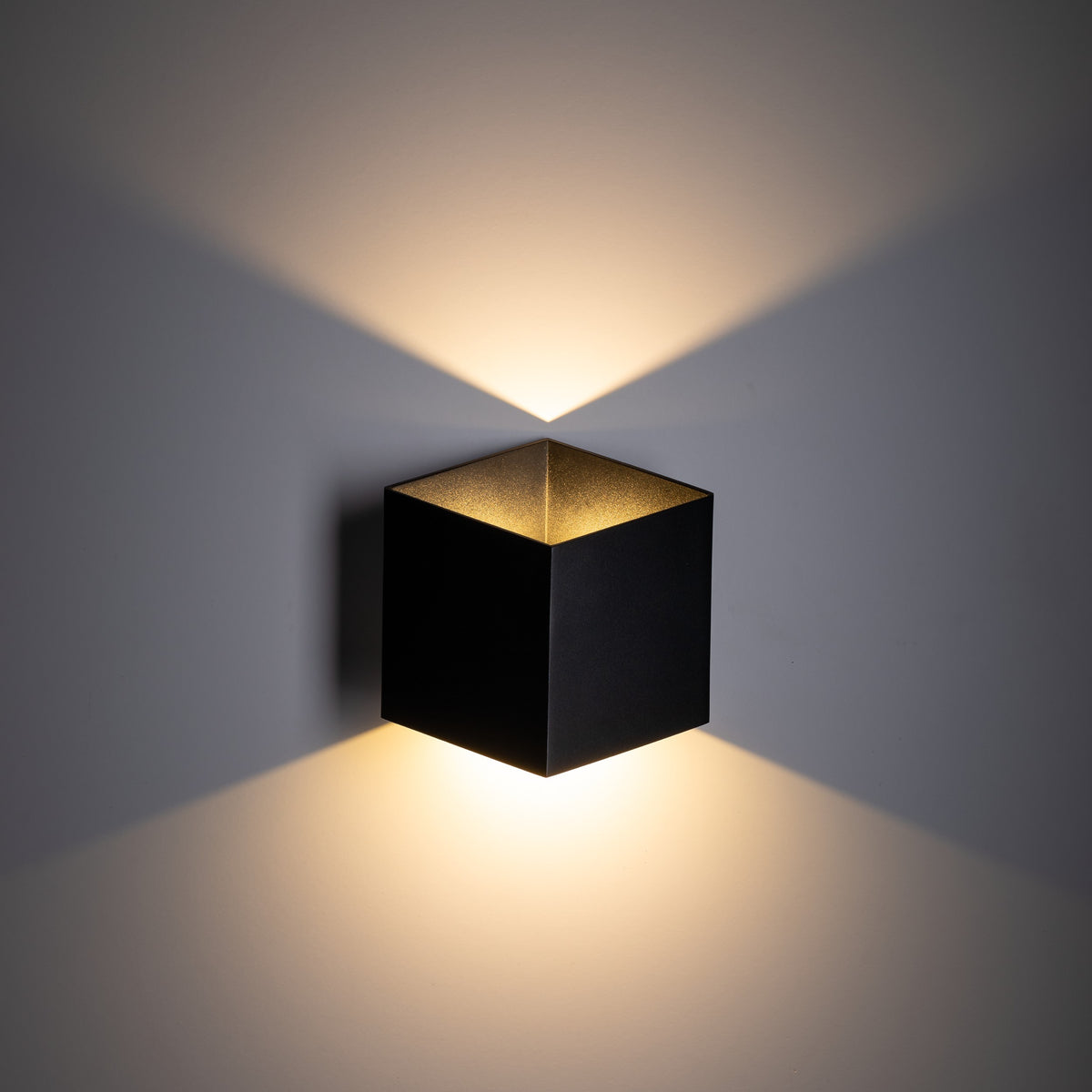 Aplică de exterior TK Lighting Cube, negru, 2 x LED, 18182