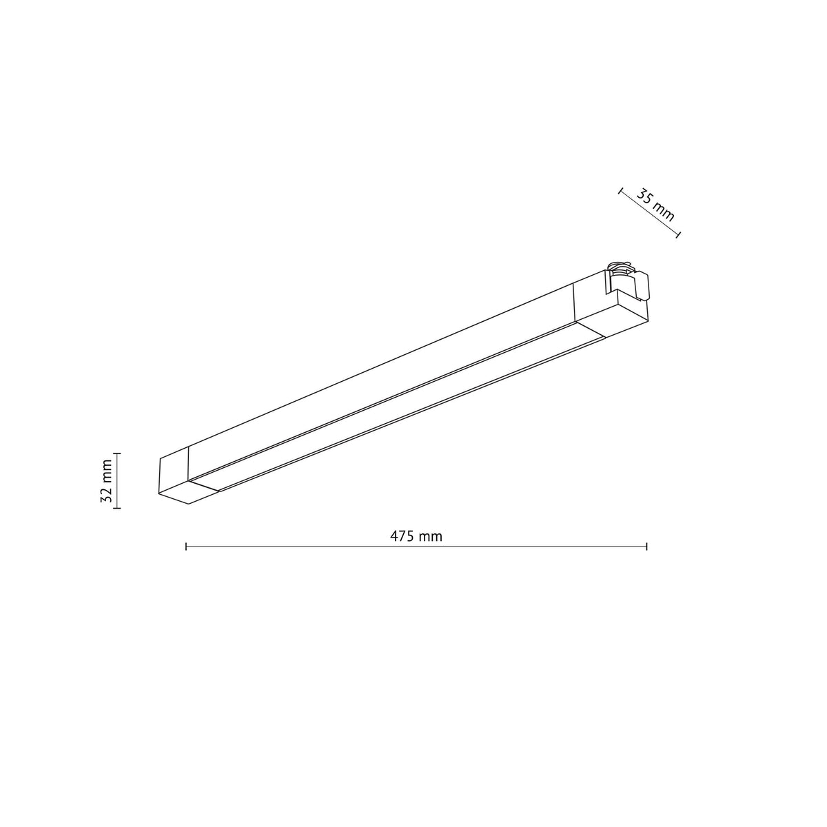 Spot pe șină TK Lighting Tracer Panou 30 W, alb, 18193