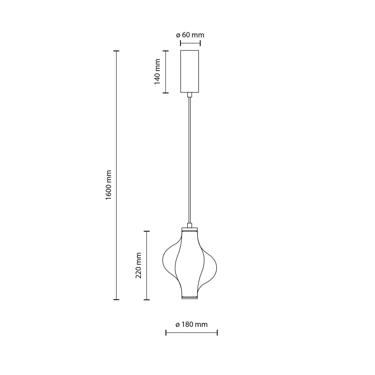 Pendul TK Lighting Elva, negru, 18213