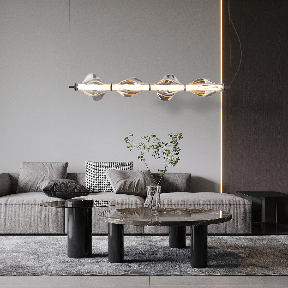 Pendul TK Lighting Elva, negru, 18217