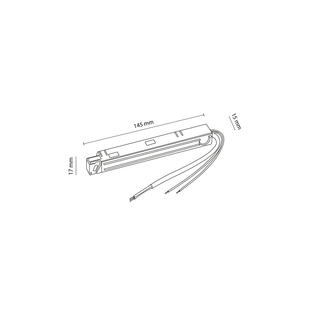 Sursă de alimentare pentru șină TK Lighting Magnetic Easy Zasilanie, negru, 18235