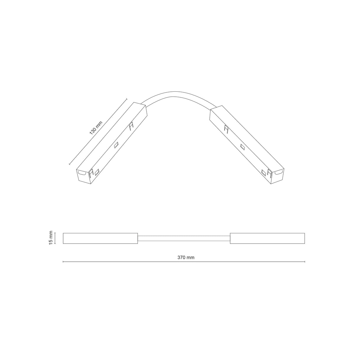 Conector pentru șină TK Lighting Magnetic Easy Flexibil, negru, 18245
