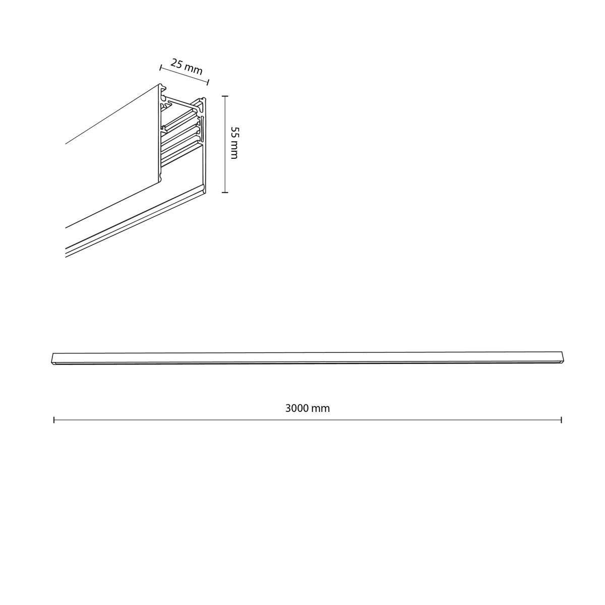 Șină pentru spoturi TK Lighting Magnetic Easy 3M, alb, 18257