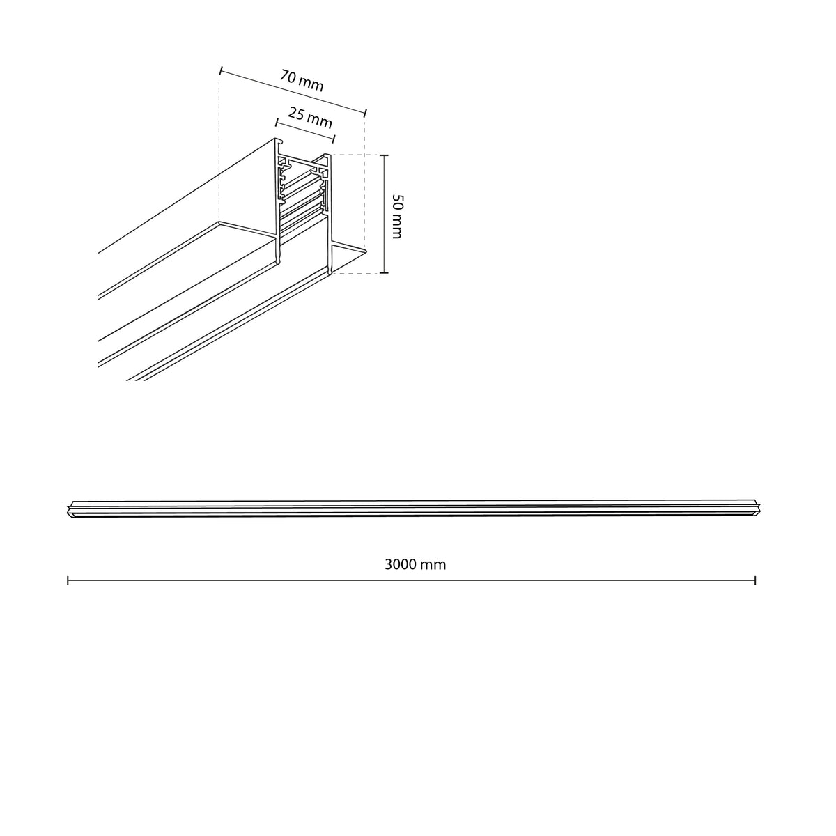 Șină pentru spoturi TK Lighting Magnetic Easy 3M, alb, 18259