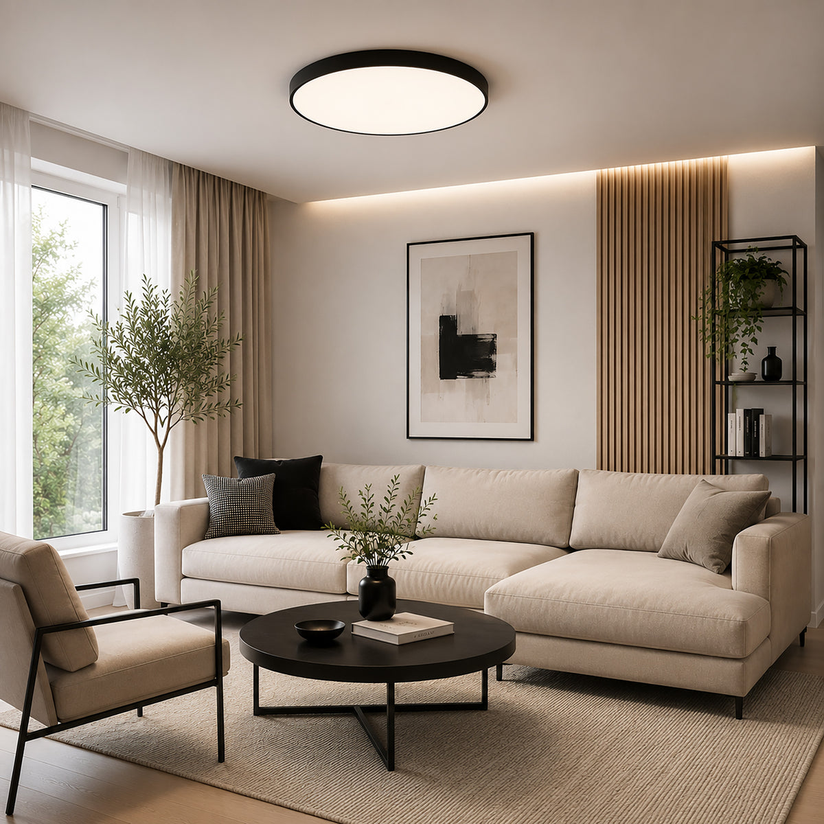 Plafonieră TK Lighting Velis, negru, 18292