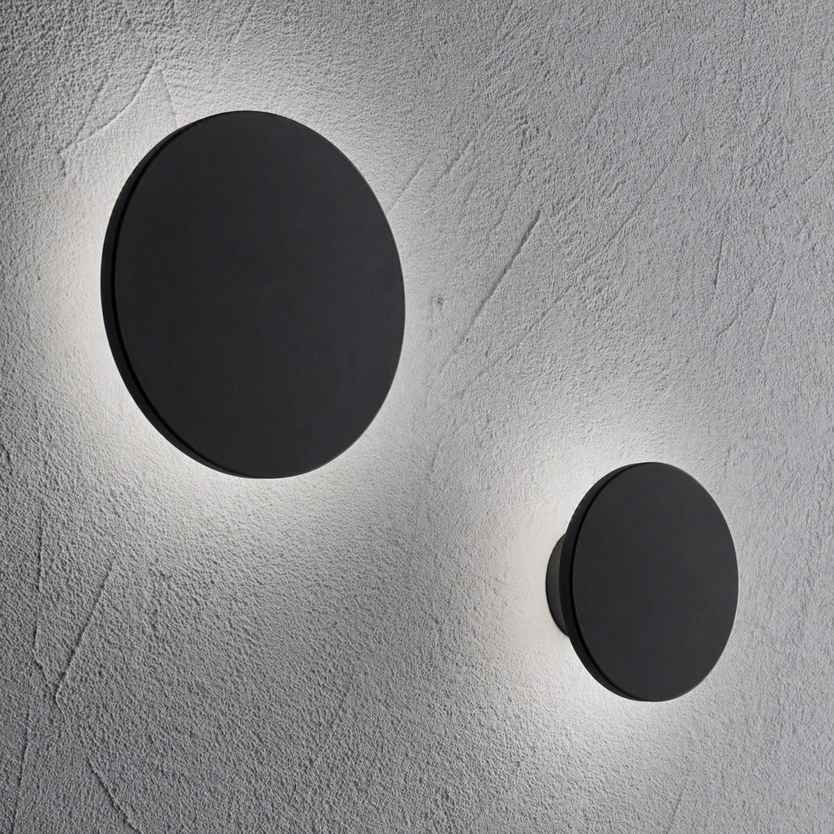 Aplică Ideal Lux Cover Round, negru, Ø20 cm, 195759
