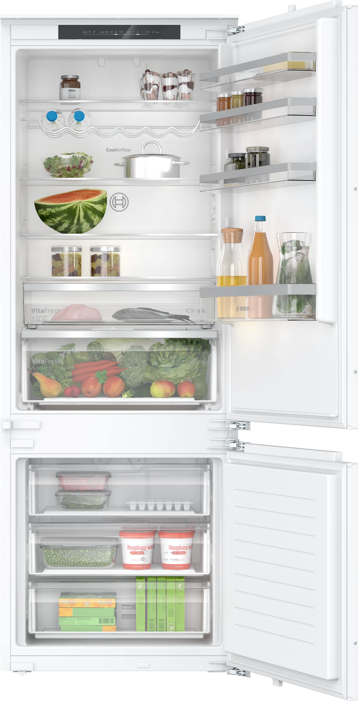 Combină frigorifică încorporabilă Bosch KBN96VFE0, Seria 4, 383 l, No Frost