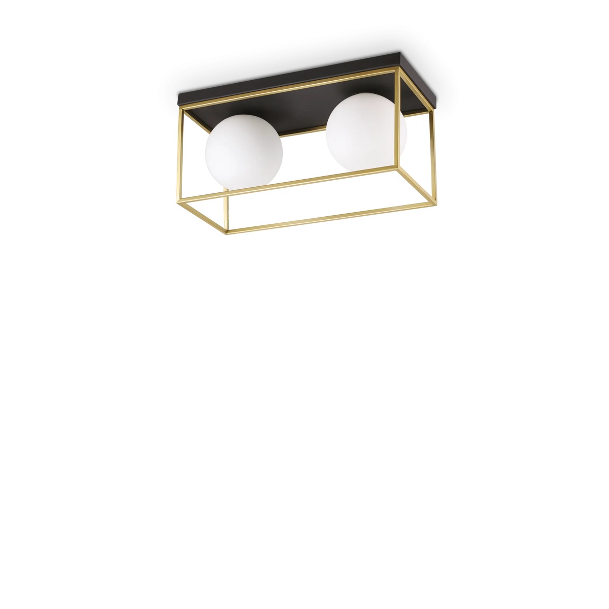 Plafonieră Ideal Lux Lingotto PL2, alamă, 198149