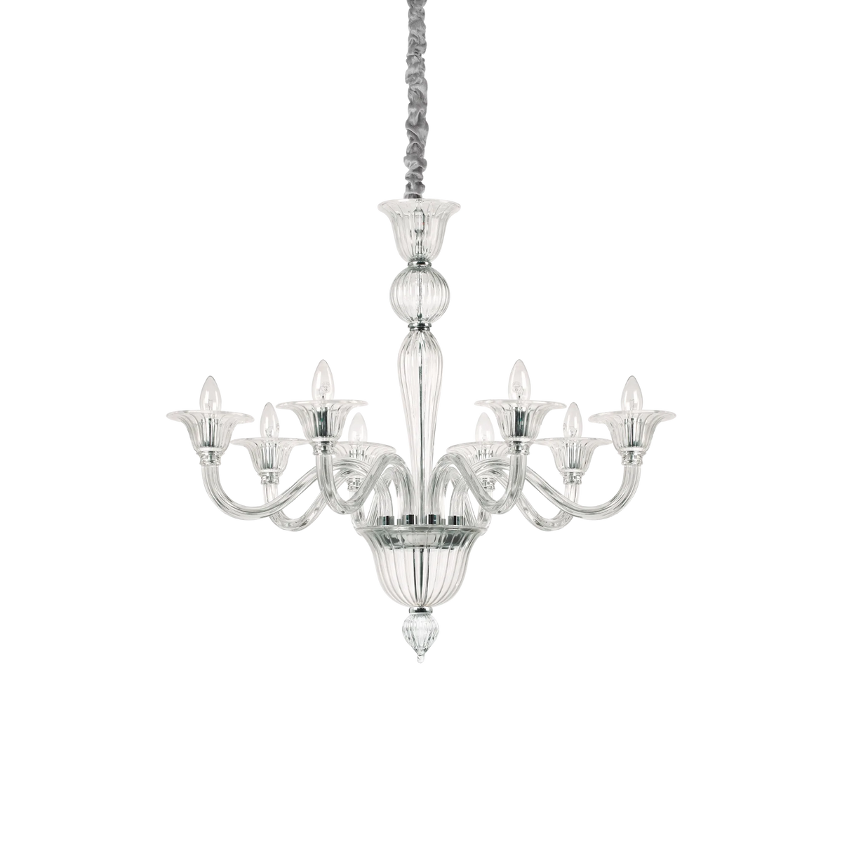 Lustră Ideal Lux Brigitta SP8, transparent, 199382