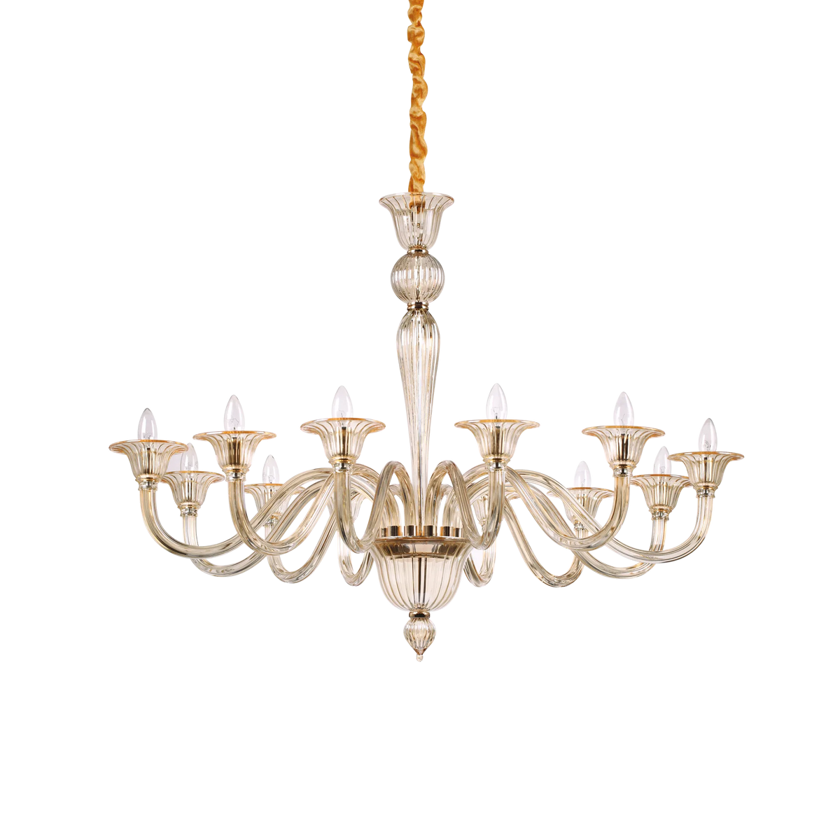 Lustră Ideal Lux Brigitta SP12, chihlimbar, 199405