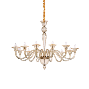 Lustră Ideal Lux Brigitta SP12, chihlimbar, 199405