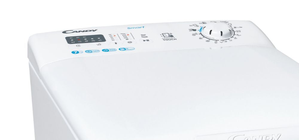 Mașină de spălat rufe cu încărcare verticală Candy CST 07LET/1-S, 7 kg, 1000 rpm, albă