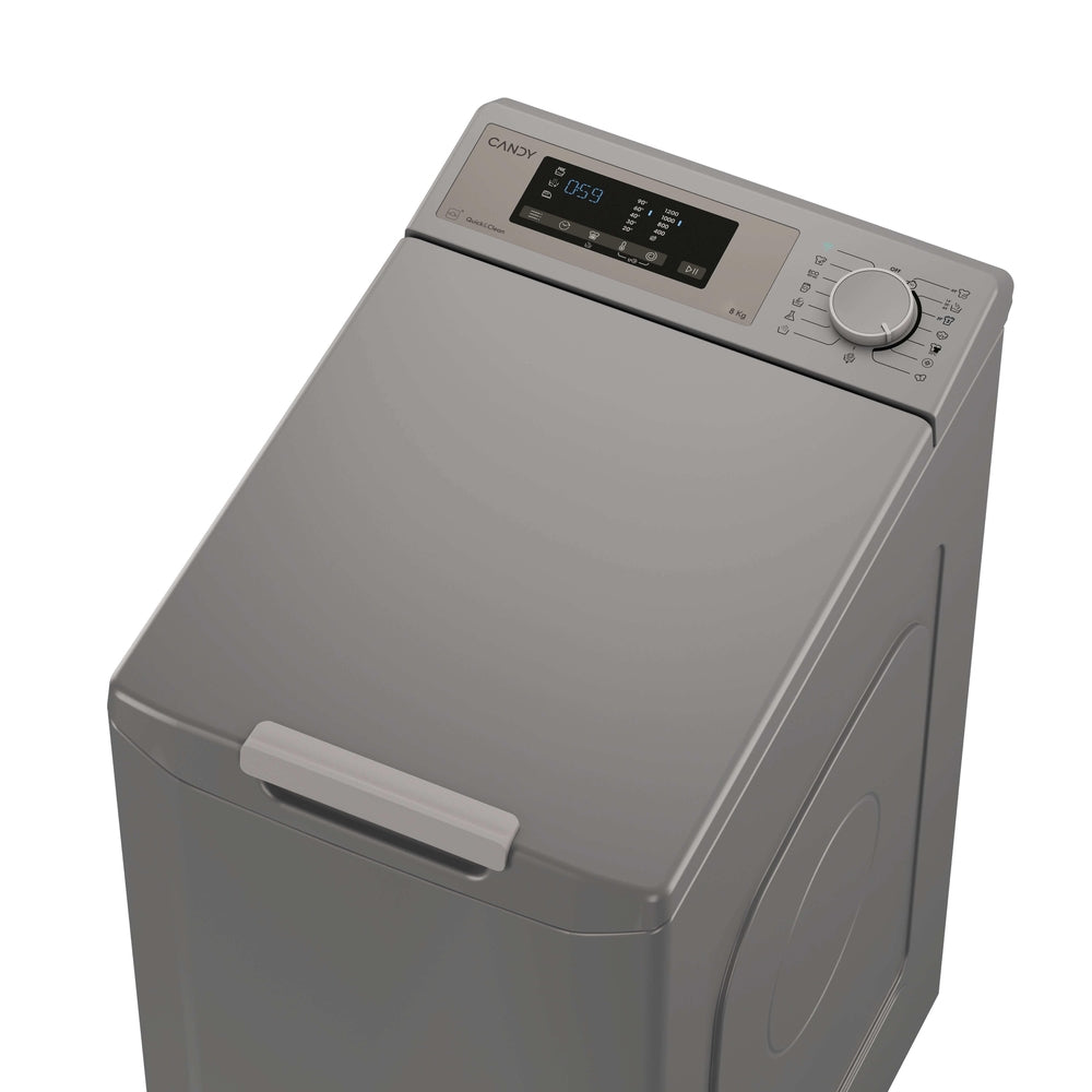 Mașină de spălat rufe cu încărcare verticală Candy TCA283DR2-S, 8 kg, 1200 rpm, antracit