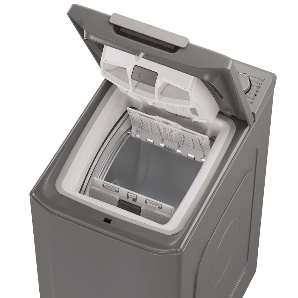 Mașină de spălat rufe cu încărcare verticală Candy TCA283DR2-S, 8 kg, 1200 rpm, antracit
