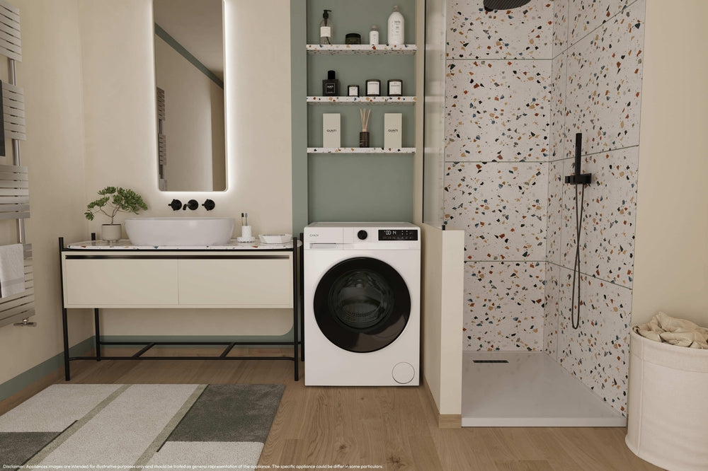 Mașină de spălat rufe cu uscător Candy GWD 485SB6-S, 5 kg / 5 kg, 1400 rpm, neagră