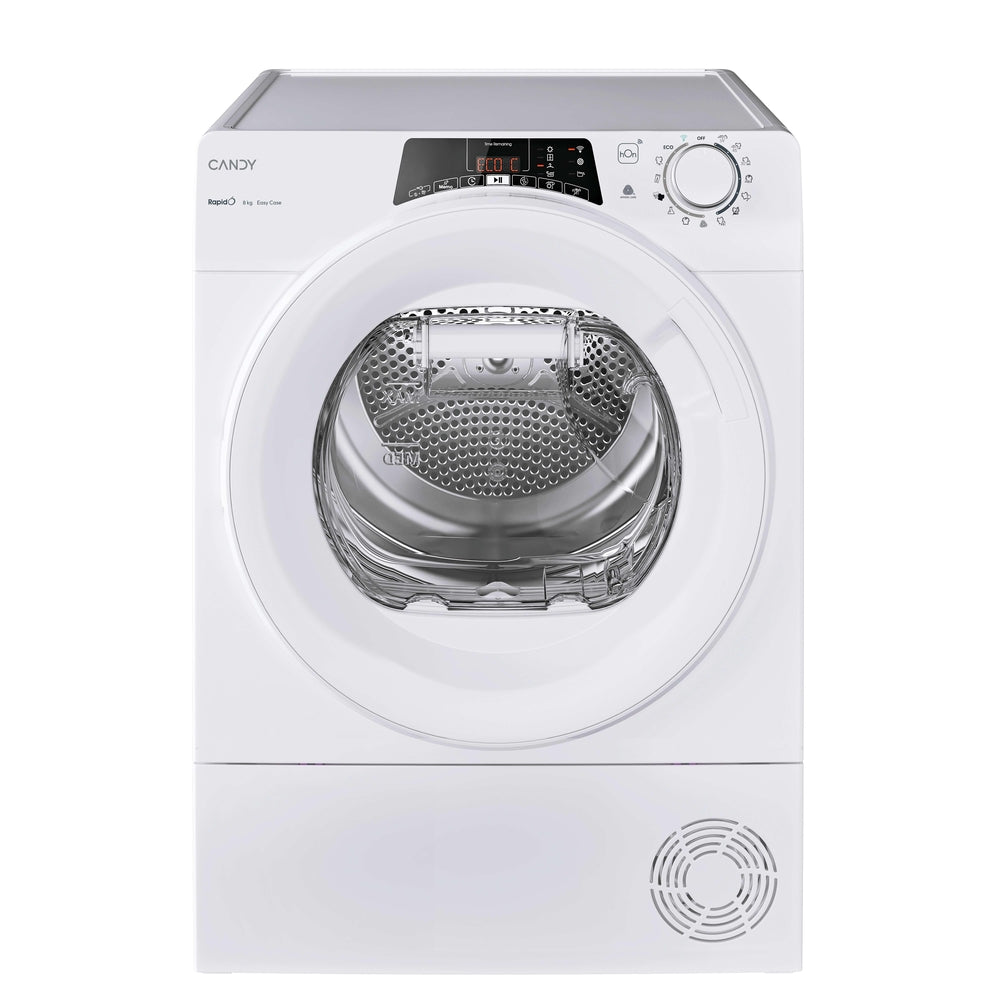Uscător de rufe Candy ROE H8A2TE-S, 8 kg, pompă de căldură, alb