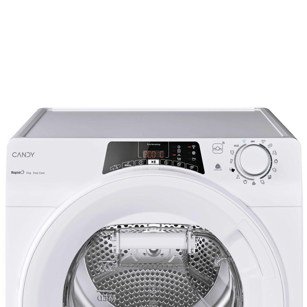 Uscător de rufe Candy ROE H8A2TE-S, 8 kg, pompă de căldură, alb