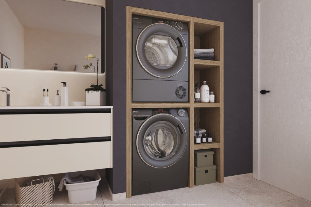 Uscător de rufe Candy ROE H9A2TCERX-S, 9 kg, pompă de căldură, antracit