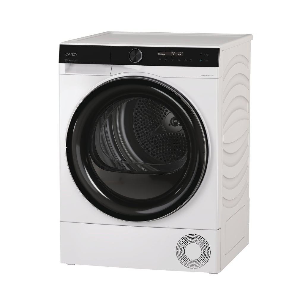 Uscător de rufe Candy BS H9N2B-S, 9 kg, pompă de căldură, alb